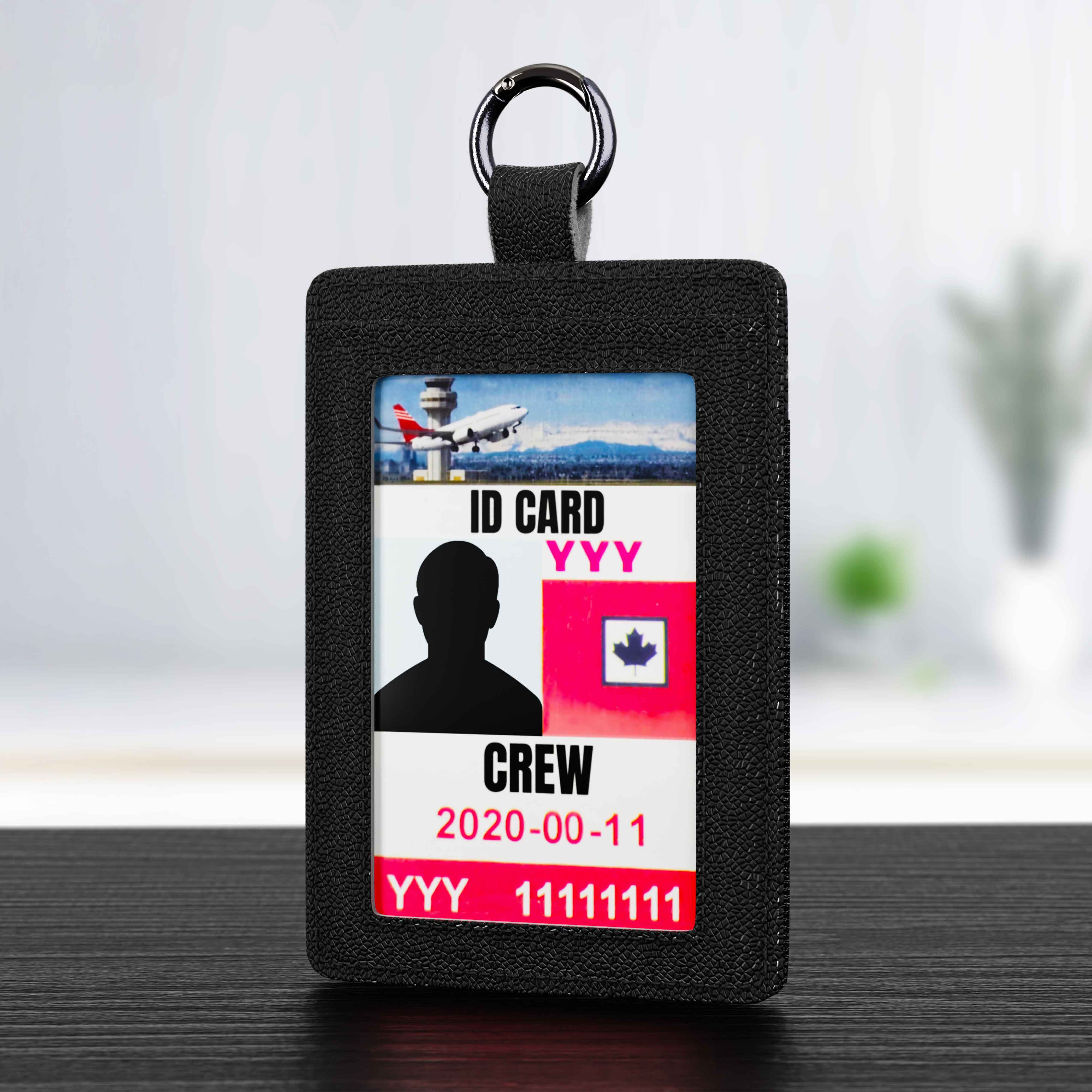 Premium Leather ID Badge Holder