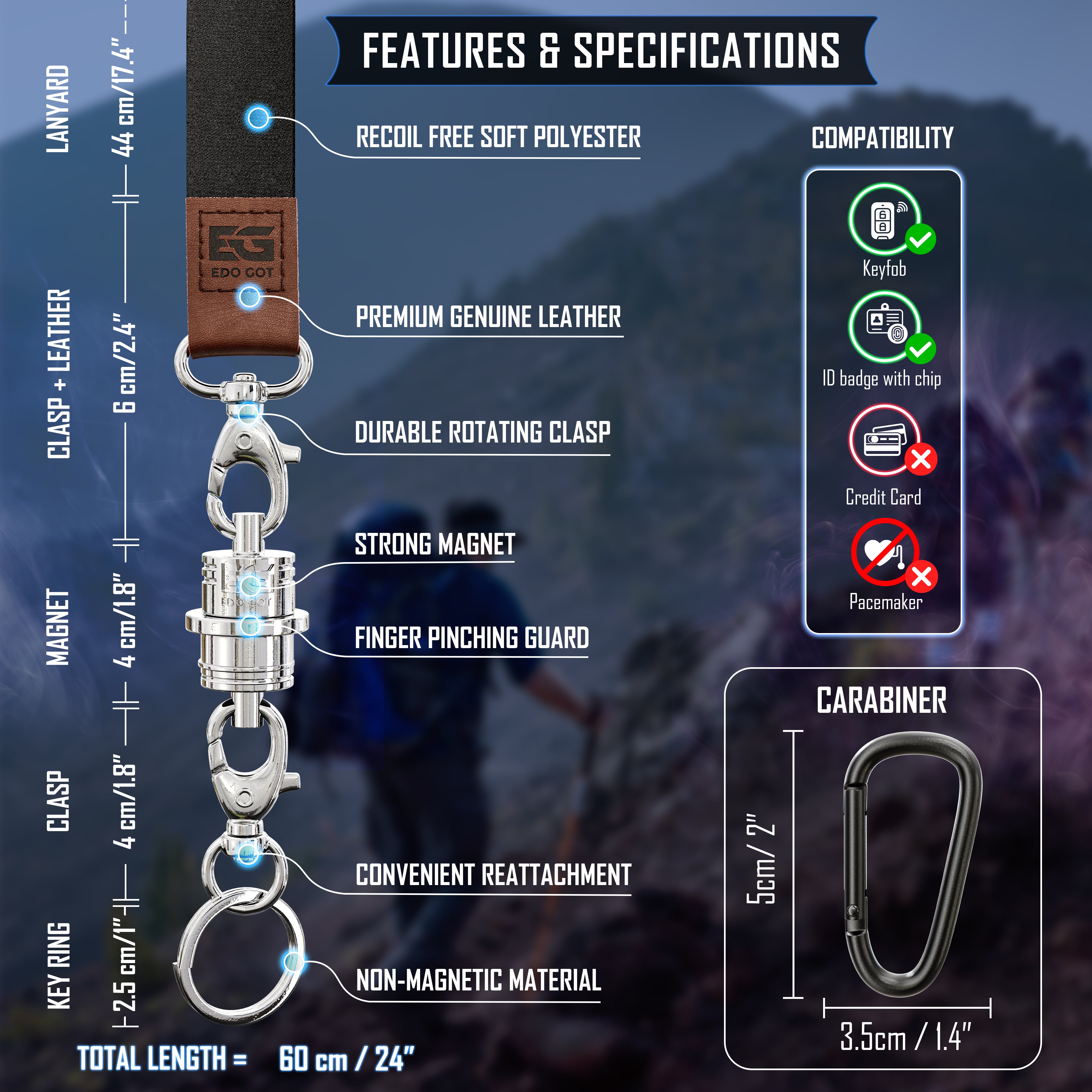 EDO GOT Magnetic Quick Release Keychain & Lanyard