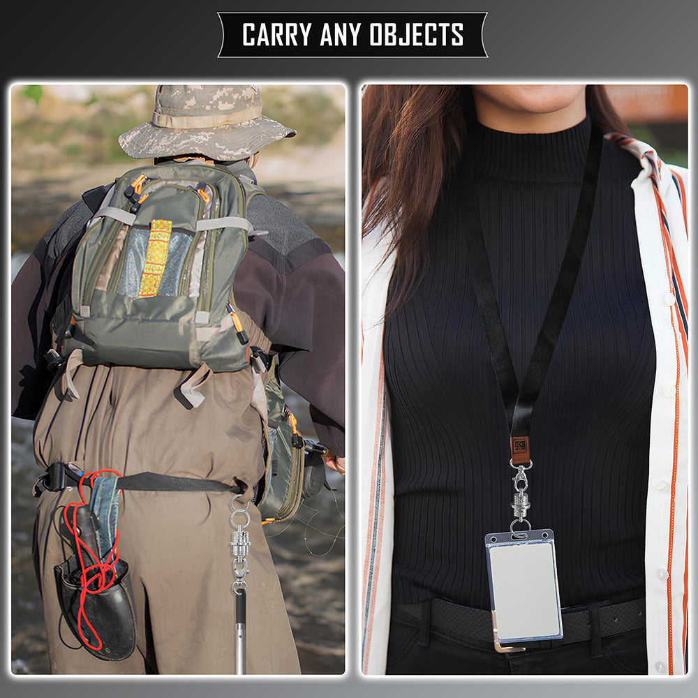 EDO GOT Magnetic Keychain with Key Rings and Carabiner - Key Chain Accessories Key Holder - Magnetic Quick Release Kaychain Connector - 3Kg Pull-force