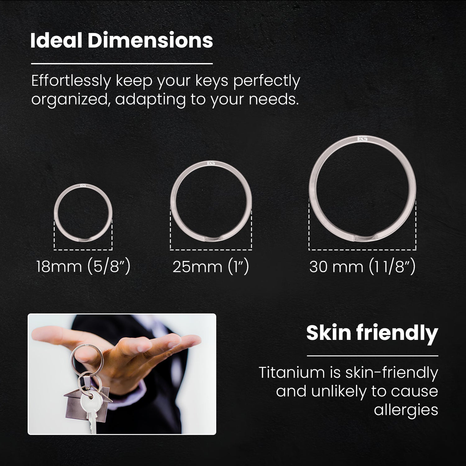 Titanium Key Rings