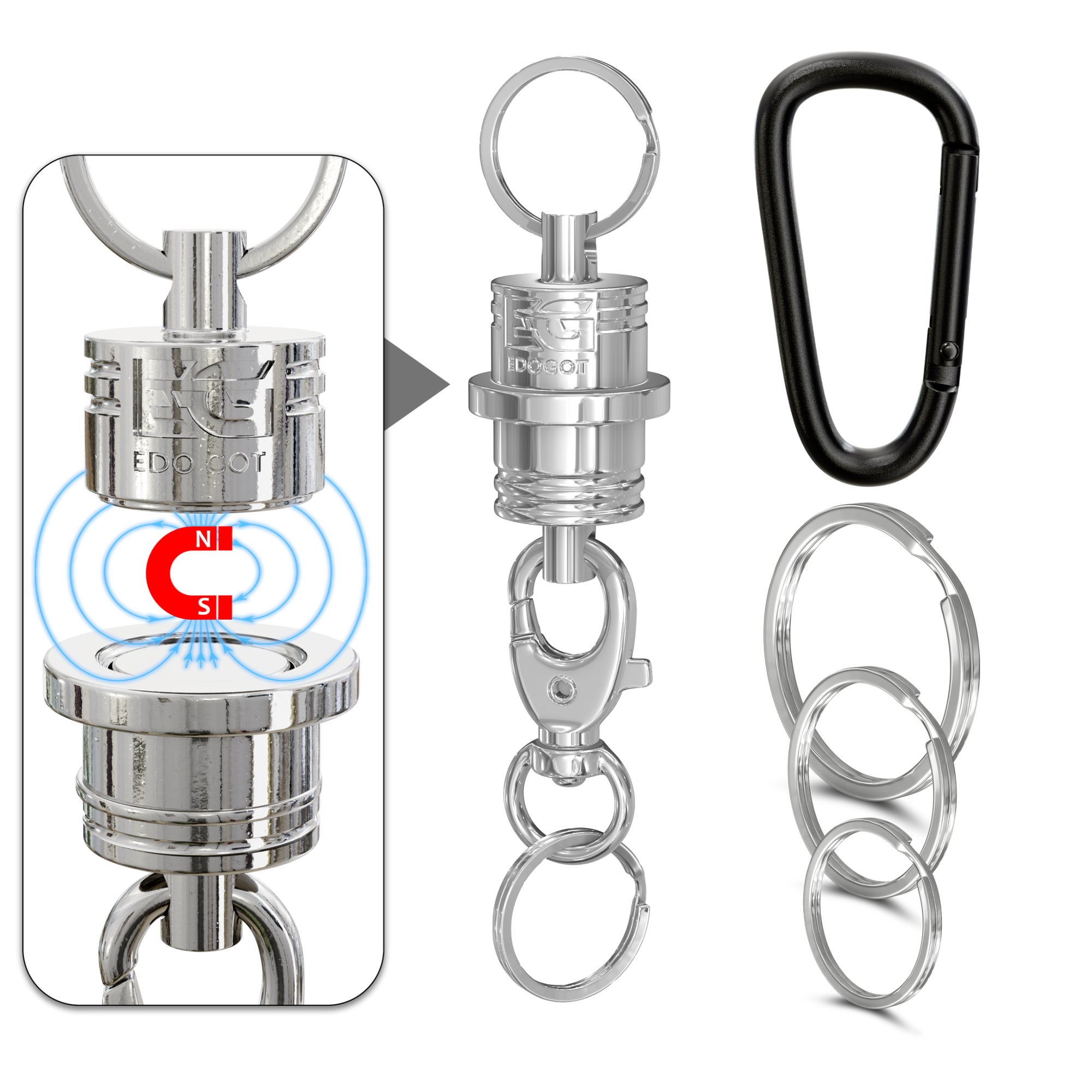 Modoco Key Chain Edo Got Store - Magnetic quick release key chain and card holder